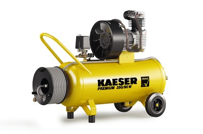KAESER Kolbenkompressor Premium 350/90 W / 1.1815.10011 - mit Schlauchaufroller