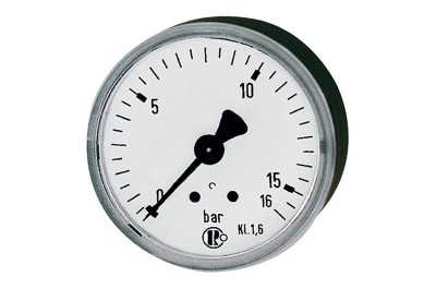 Standard Manometer für Vakuum -1/0 bar, Ø 63 mm, G 1/4, Stahlblech 101832