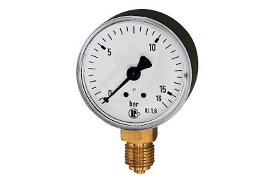 Standard Manometer für Vakuum -1/0,6 bar, Ø 63 mm, G 1/4, Kunststoff 101704