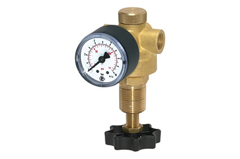 einstellbar DN25 Messing Wasserdruckregler Wasserdruckminderer mit Manometer Druckregler