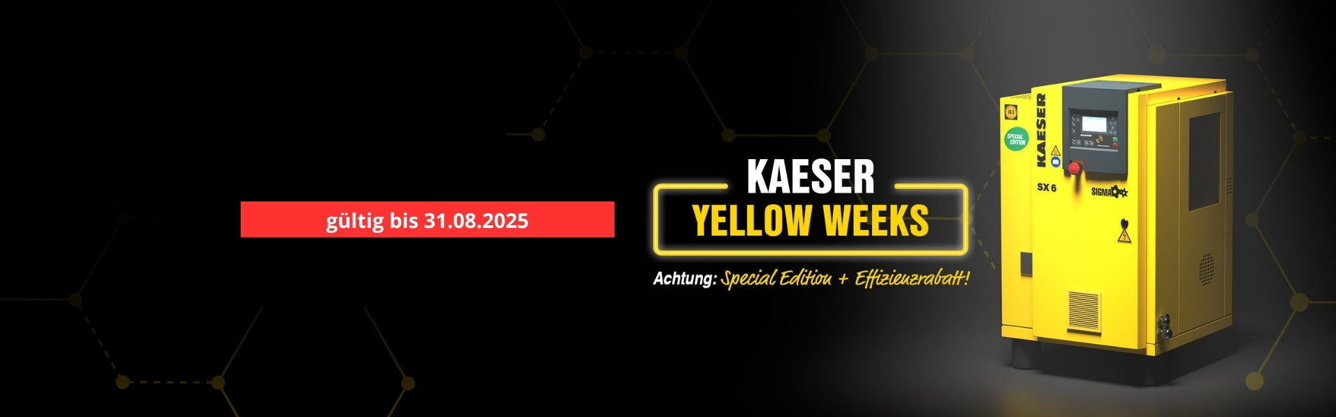 KAESER YELLOW WEEKS promotion extended until August 31, 2025