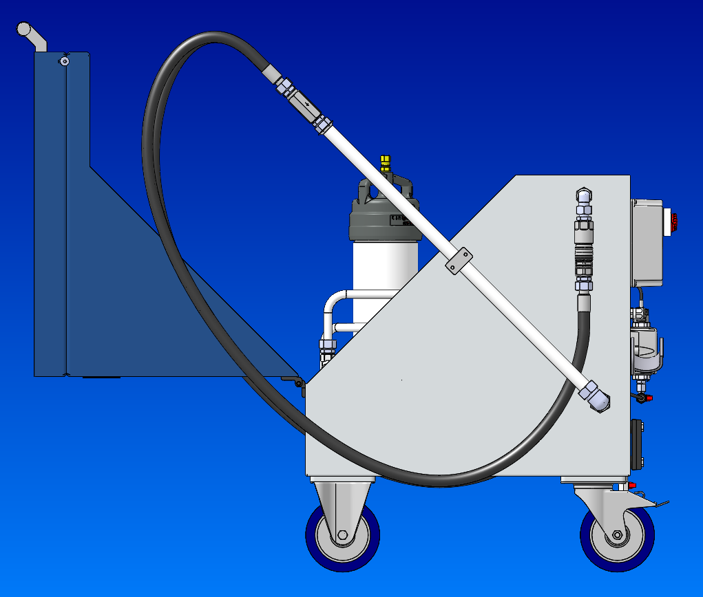 Seitenansicht Knoll 3-in1-Hydraulikaggregat