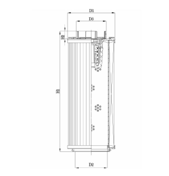 FILTREC Filterelement für SF-Filter HY13429 Zeichnung