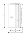 FILTREC Filterelement für SF-Filter HY11591 Zeichnung