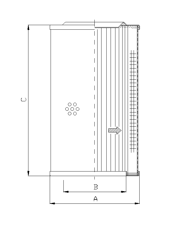 FILTREC Hydraulikfilterelement WP662 Zeichnung