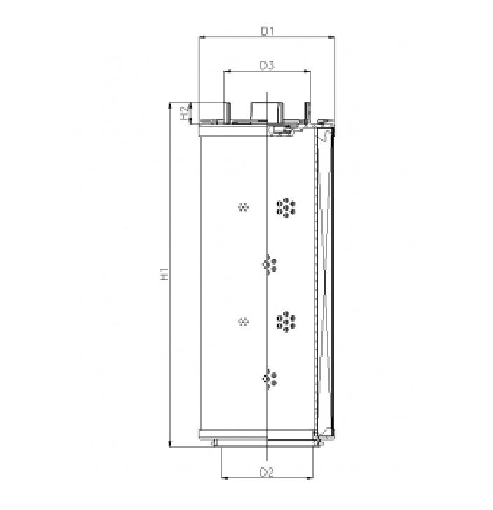 FILTREC Hydraulikfilterelement (Rücklauffilter) RHR2600G10B0/AB1 Zeichnung