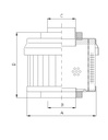 FILTREC Filterelement für SF-Filter HY9024 Zeichnung