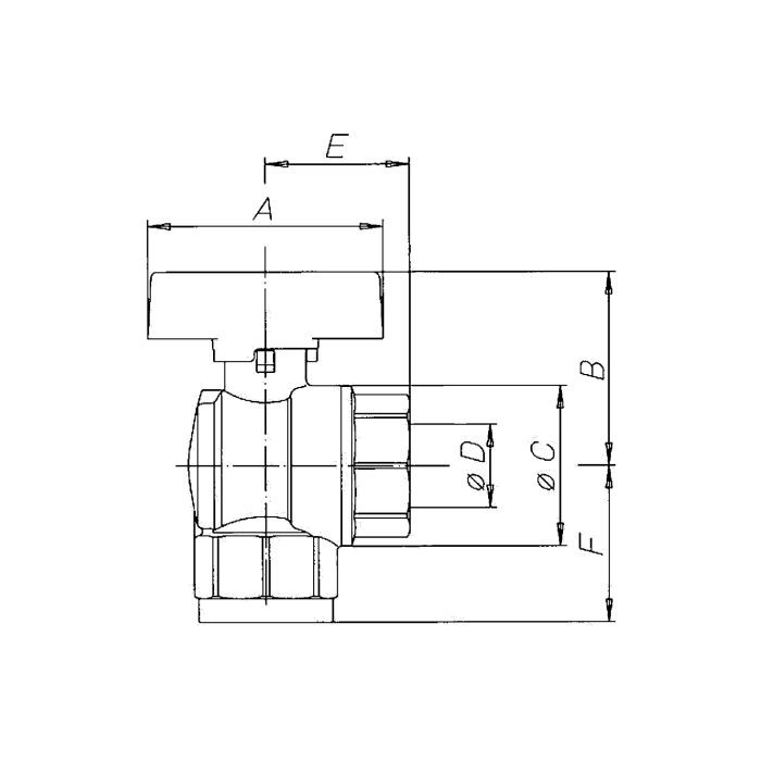 RIEGLER Kugelhahn Eckform, EN 331, MS vern., AG/AG, R 1, DN 25_1