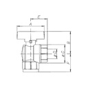 RIEGLER Kugelhahn Eckform, EN 331, MS vern., AG/AG, R 1, DN 25_1