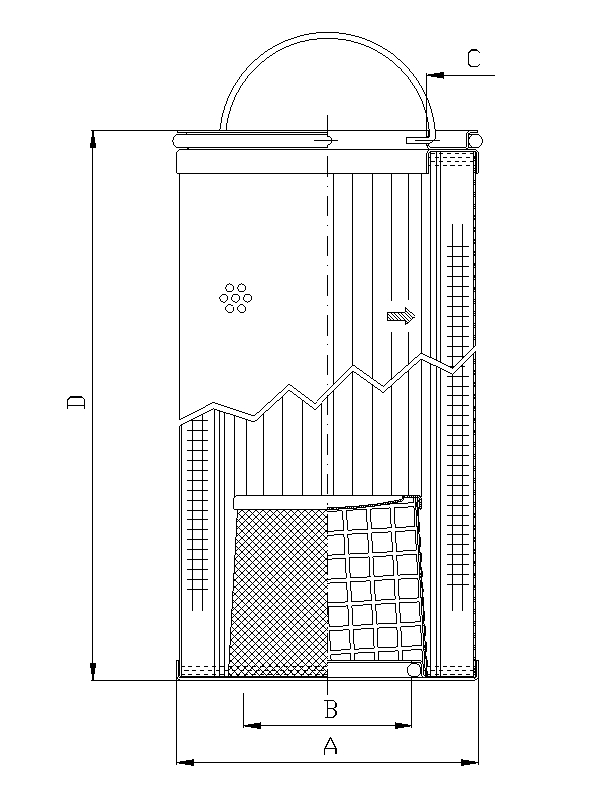 FILTREC Hydraulikfilter WG571 Zeichnung