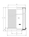FILTREC Filterelement für SF-Filter HY9399 Zeichnung