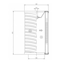 FILTREC Filterelement für Rücklauffilter R753G25P Zeichnung