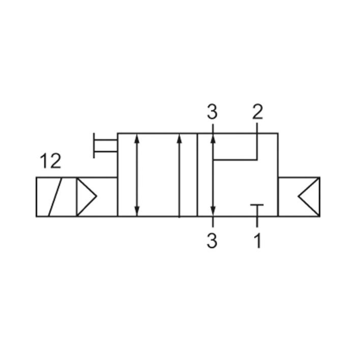 RIEGLER 3/2-Wegeventil, NAMUR, mono, NC, Alu eloxiert, G 1/4, 230 V, 50Hz_1
