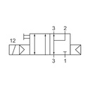 RIEGLER 3/2-Wegeventil, NAMUR, mono, NC, Alu eloxiert, G 1/4, 24 V DC_1