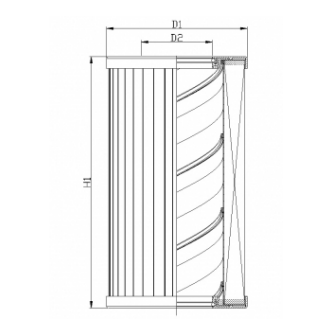 FILTREC Filterelement für SF-Filter HY15126 Zeichnung