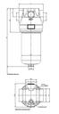 FILTREC Leitungsfilter (Druckfilter) FH420D140G03ABB6D0WV05S0 Zeichnung