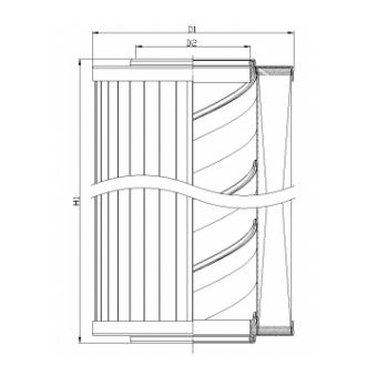 FILTREC Filterelement für SF-Filter HY15170 Zeichnung