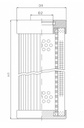 FILTREC Hydraulikfilterelement (Druckfilter) D121G25BV/ESD Zeichnung