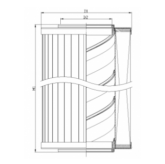 FILTREC Hydraulikfilterelement (Rücklauffilter) XR1000T100V0 Zeichnung