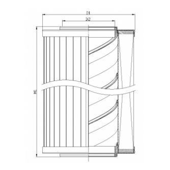 FILTREC Filterelement für SF-Filter HY14432 Zeichnung