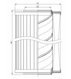 FILTREC Filterelement für SF-Filter HY15138 Zeichnung