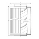 FILTREC Filterelement für SF-Filter HY9323 Zeichnung