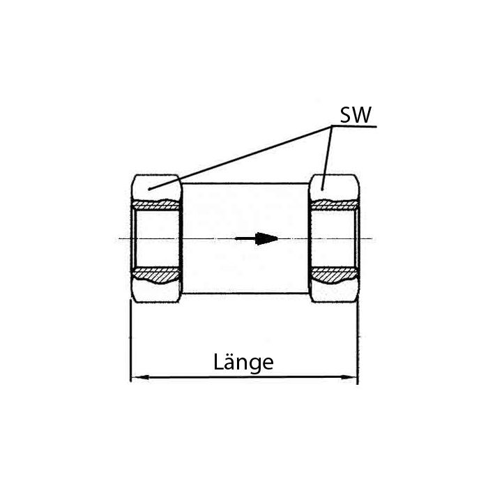 RIEGLER Rückschlagventil, Durchgangsform, MS, G 1/2 IG, 0,2 - 0,4 bar_3