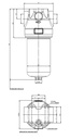 FILTREC Leitungsfiltergehäuse (Druckfilter) FH420D140000BB7D0S000S0 Zeichnung