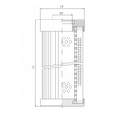 FILTREC Hydraulikfilterelement (Druckfilter) D126T25B Zeichnung