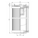 FILTREC Hydraulikfilterelement (Rücklauffilter) R140G25C Zeichnung