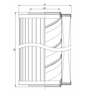 FILTREC Hydraulikfilterelement (Rücklauffilter) XR160GW06B0 Zeichnung