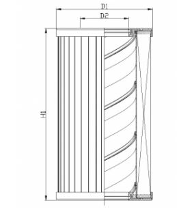 FILTREC Hydraulikfilterelement (Rücklauffilter) XR400G10V0 Zeichnung
