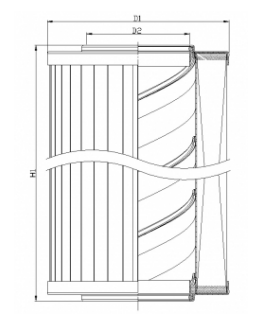 FILTREC Hydraulikfilterelement (Rücklauffilter) XR250G01B0 Zeichnung