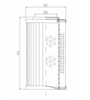 FILTREC Hydraulikfilterelement (Druckfilter) D112G03AV/ESD Zeichnung