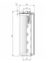 FILTREC Filterelement für SF-Filter HY13347 Zeichnung