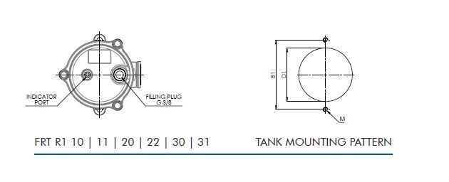 FILTREC Leitungsfiltergehäuse (Rücklauffilter) FRTR130000BB50C000S0 Zeichnung 2