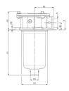FILTREC Leitungsfiltergehäuse (Rücklauffilter) FRTR130000BB60C000 Zeichnung