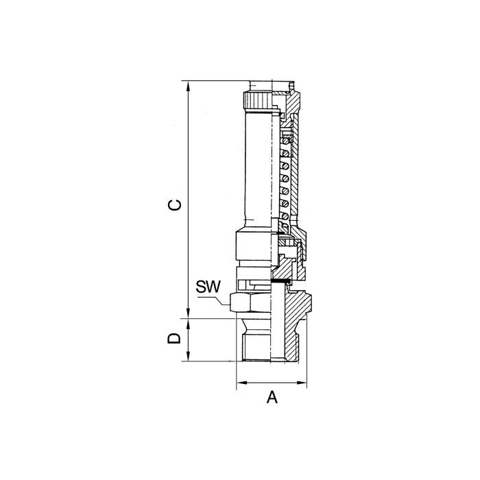 RIEGLER Sicherheitsventil DN 8, Messing, G 1/2, Ansprechdruck 14 bar_3