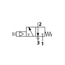 RIEGLER 3/2-Wegeventil, manuell, Druckknopf, NC, monostabil, G 1/8_1