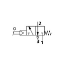 RIEGLER 3/2-Wegeventil, man.Drehhebel kurz, NC, monost. G1/8, 2 Schaltst._1