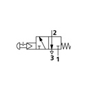 RIEGLER 3/2-Wegeventil man. Pilztaster, Notrastung, NC, monostabil, G 1/8_1