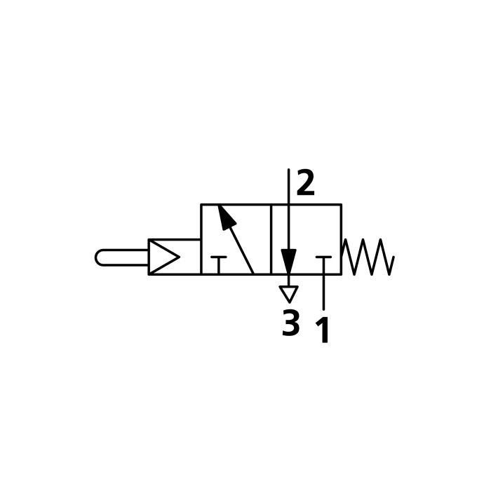 RIEGLER Stößelventil, 3/2-Wege, monostabil, NC, G 1/8_1