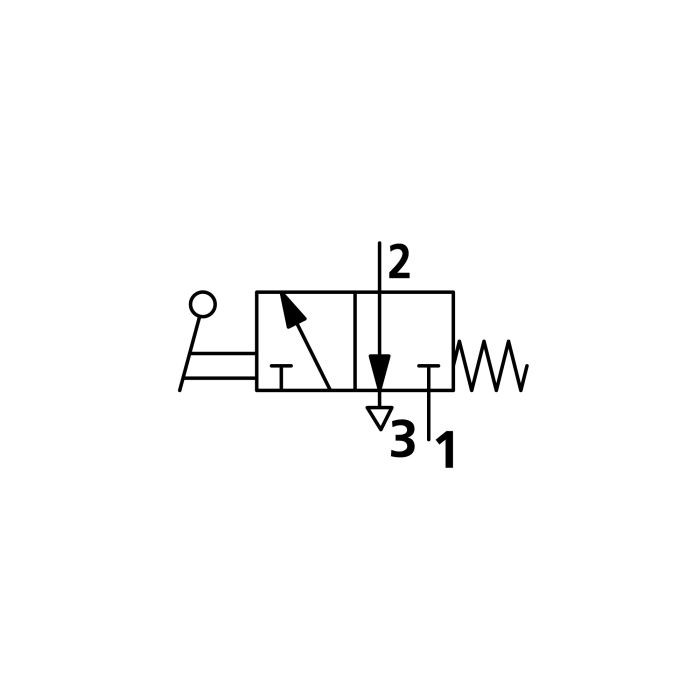 RIEGLER 3/2-Wegeventil, man. 90° Hebel monostabil G 1/2_1