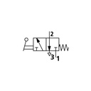 RIEGLER 3/2-Wegeventil, man. 90° Hebel monostabil G 1/2_1