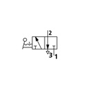 RIEGLER 3/2-Wegeventil, man. 90° Hebel bistabil G 1/2_1