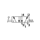 RIEGLER 5/2-Wegeventil, man. 90° Hebel monostabil G 1/2_1