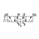 RIEGLER 5/3-Wegeventil, man. 90° Hebel, G 1/2, Mitte bel., Federrück._1