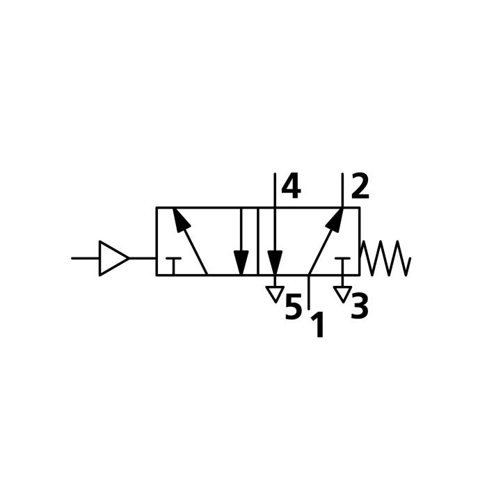 RIEGLER 5/2-Wegeventil pneumatisch, monostabil, Anschluss G 3/8, DN 13,3_1