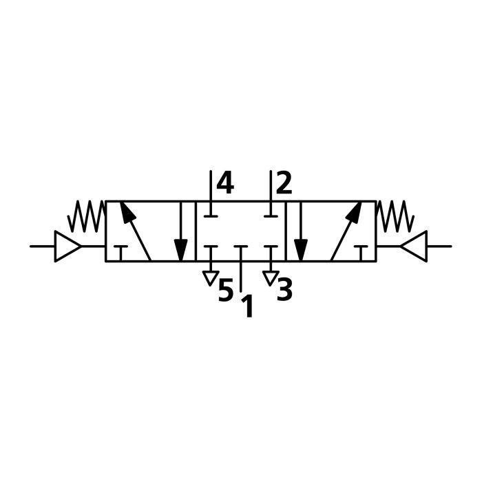 RIEGLER 5/3-Wegeventil, pneumatisch, G 1/8, Mitte geschlossen_1