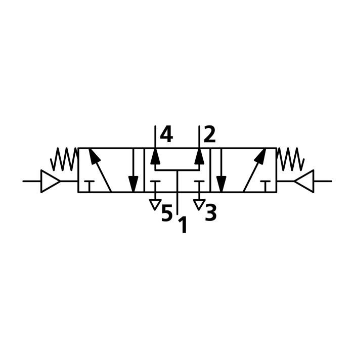 RIEGLER 5/3-Wegeventil, pneumatisch, G 3/8, Mitte belüftet_1